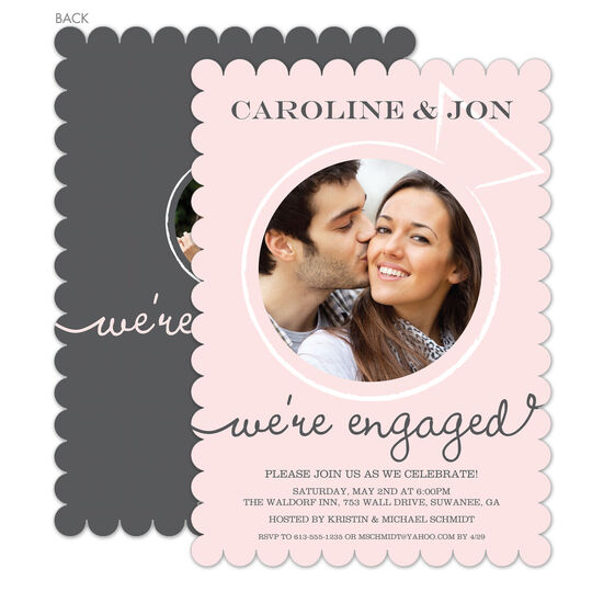 Blush Wedding Union Engagement Invitations